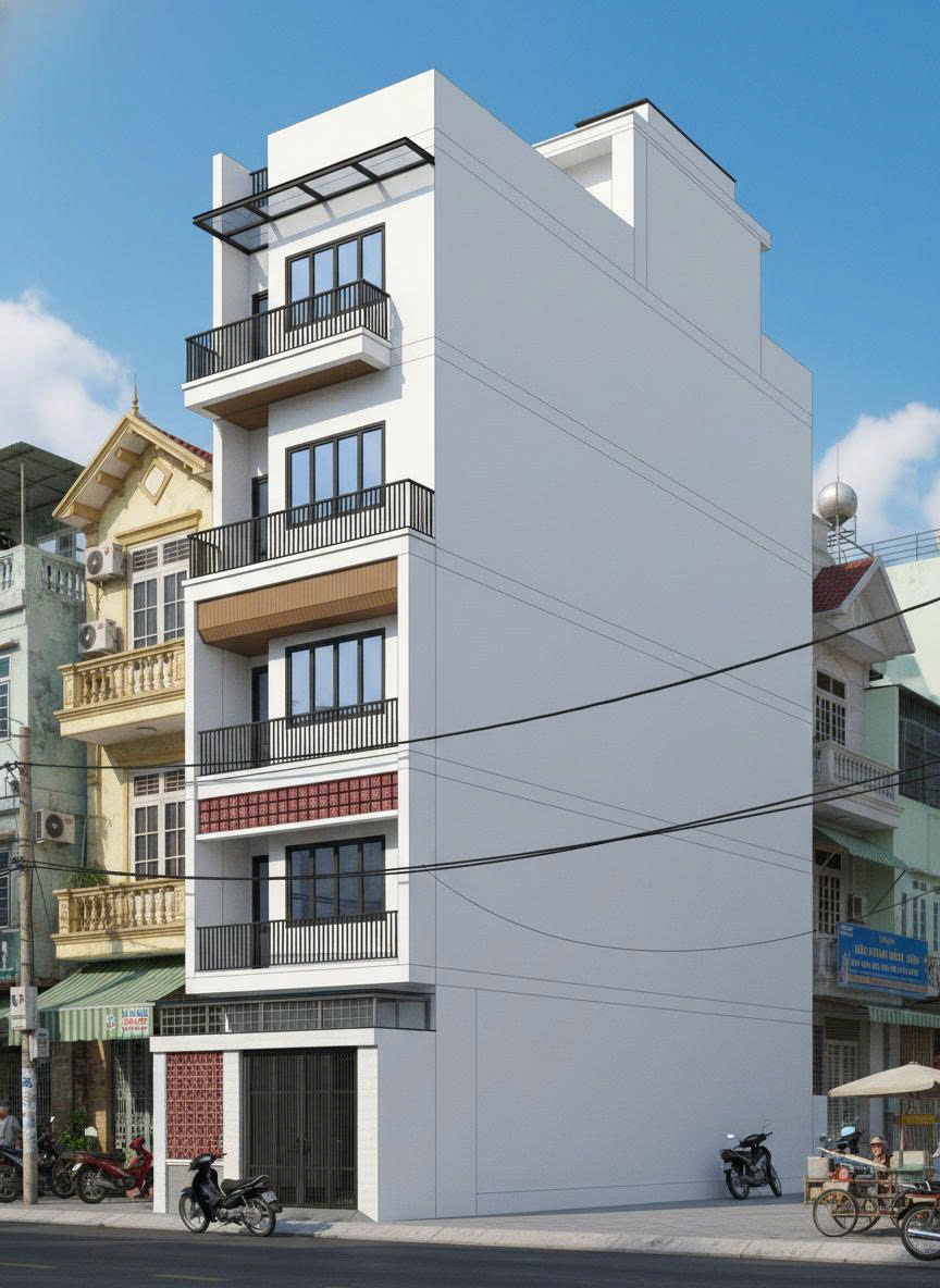 Thiết Kế Nhà Phố 5 Tầng